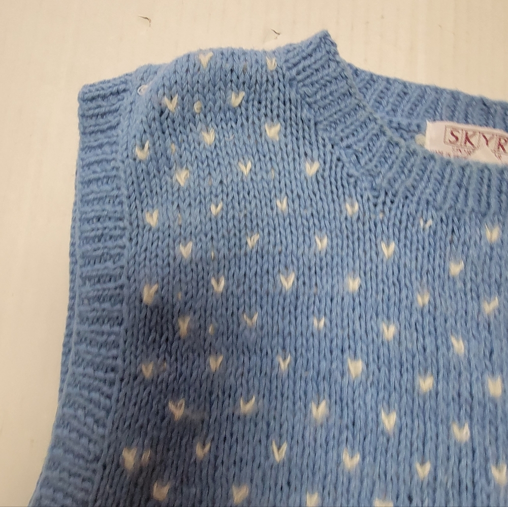 Rare VINTAGE 80s 90s Wool Blend Knit Ski Vest - Picture 4 of 11